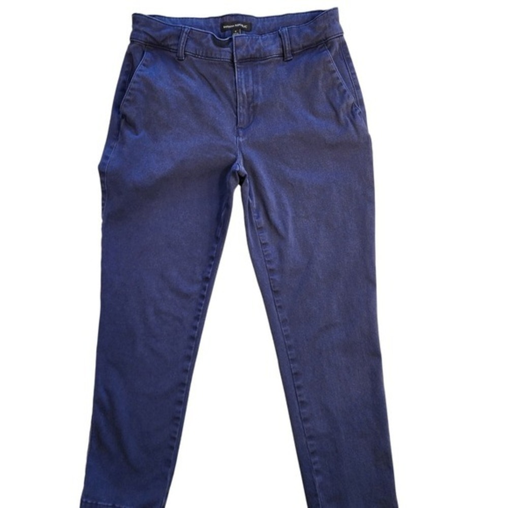 Banana Republic Womens Navy Blue Chino Pants, Cropped Womens Size 6